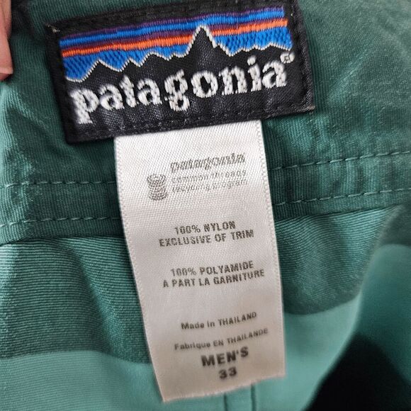 Patagonia Wavefarer Board Shorts Mens Blue and Green Size 33 - Picture 3 of 5